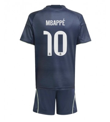 Real Madrid Kylian Mbappe #10 Segunda Equipación Niños 2025-26 Manga Corta (+ Pantalones cortos)